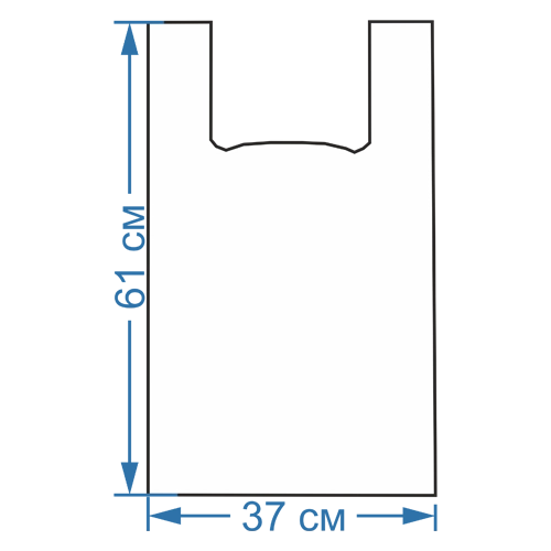 Пакет Майка 35/20*60 см., без логотипа