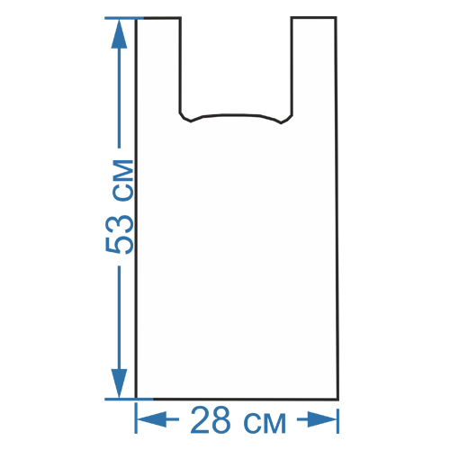 Пакет Майка 28/15*55 см., без логотипа
