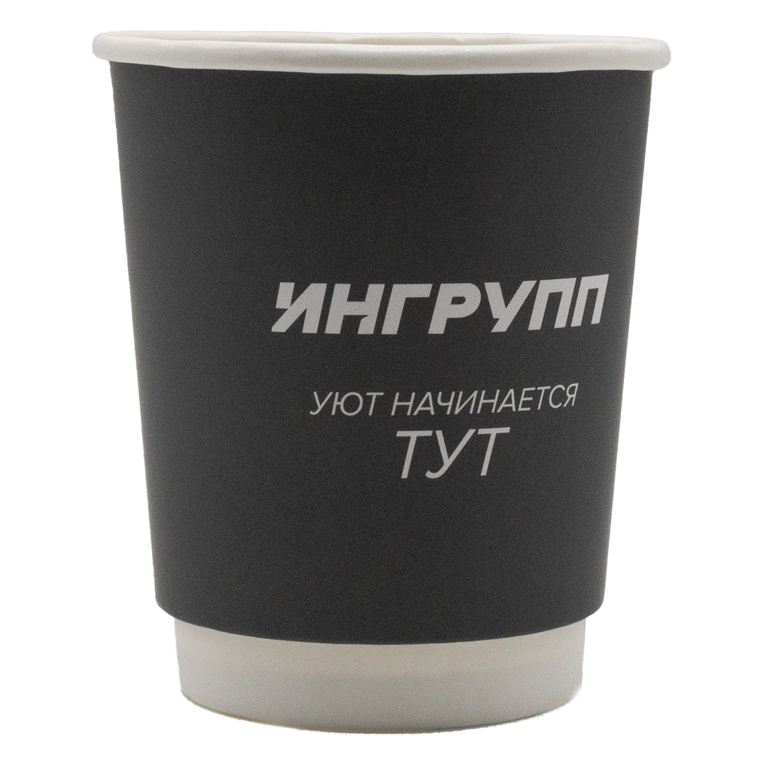 Одноразовый бумажный двухслойный стакан 350 мл. цена